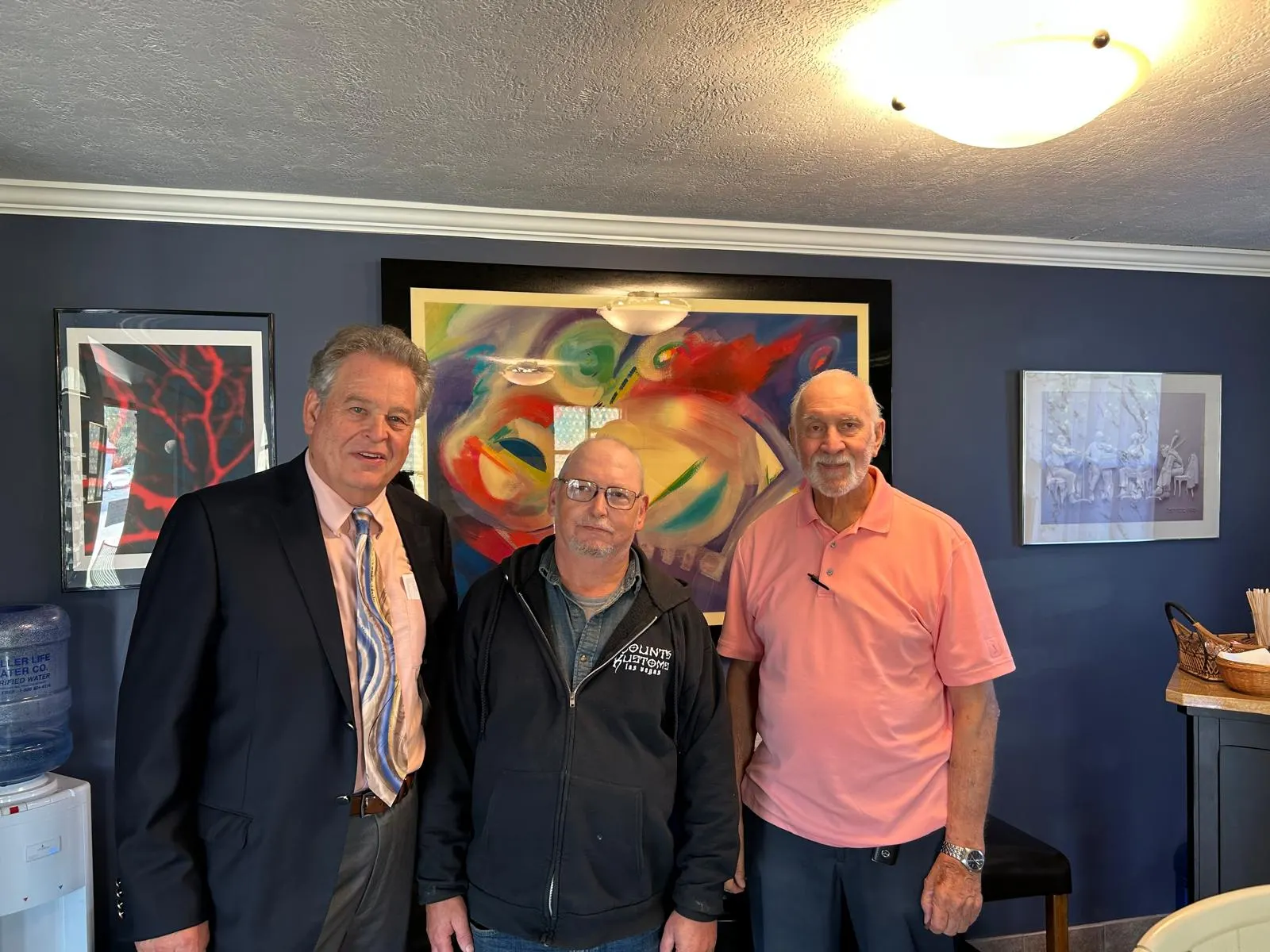 Pastor Grady Jensen and friends together at Open Arms Church